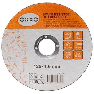 Okko, Sägeblatt, CUTTING DISCS 125X1.6 Okko, Sägeblatt, CUTTING DISCS 125X1.6
