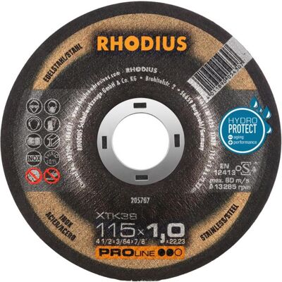 Rhodius XTK38 - 115 mm - 1,0 mm - 22,23 mm - Trennscheibe Rhodius XTK38 - 115 mm - 1,0 mm - 22,23 mm - Trennscheibe