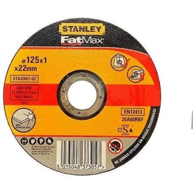 Stanley Sägeblatt, Trennscheibe flach 125x1x22,23mm, Hi-Tech, für Edelstahl Stanley Sägeblatt, Trennscheibe flach 125x1x22,23mm, Hi-Tech, für Edelstahl