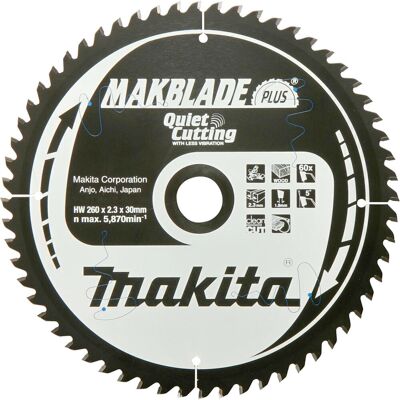 Makita, Sägeblatt, MAKBLADE+ Kreissägeblatt 260x3 Makita, Sägeblatt, MAKBLADE+ Kreissägeblatt 260x3