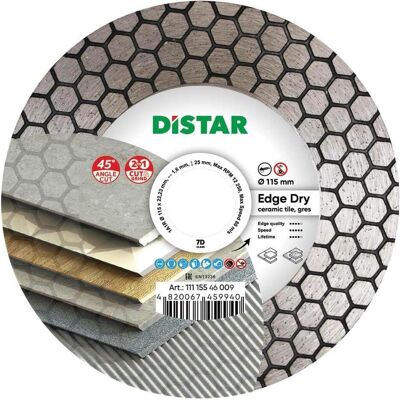 Distar, Sägeblatt, Diamentowa tarcza tnąca 1A1R 115 Edge Dry Distar, Sägeblatt, Diamentowa tarcza tnąca 1A1R 115 Edge Dry