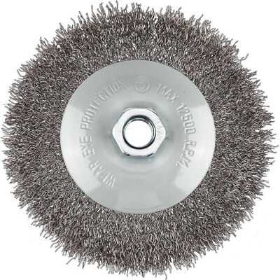 Graphite, Schleifmittel, Drahtbürste 125 mm, gewellter Draht, Stahl, M14 Graphite, Schleifmittel, Drahtbürste 125 mm, gewellter Draht, Stahl, M14