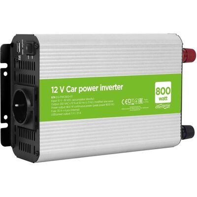 Energenie, Spannungswandler, power adapter/inverter Auto 800W Aluminium schwarz EG-PWC800-01 Energenie, Spannungswandler, power adapter/inverter Auto 800W Aluminium schwarz EG-PWC800-01