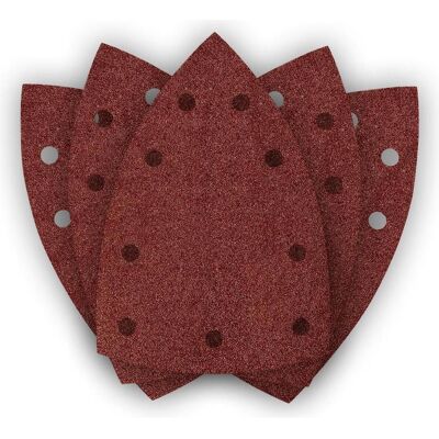 Topex, Schleifmittel, Klett-Schleifblätter, Eisen 100 x 147 mm, P80, 5 Stück, mit 9 Löchern für 04-623 (80) Topex, Schleifmittel, Klett-Schleifblätter, Eisen 100 x 147 mm, P80, 5 Stück, mit 9 Löchern für 04-623 (80)