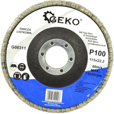 GEKO, Schleifmittel, Flammscheibe 115mm, P100 (P100) GEKO, Schleifmittel, Flammscheibe 115mm, P100 (P100)