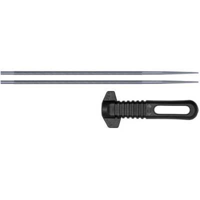 Hikoki, Raspel + Feile, Zubehör 781287 Starter-Set Kettensägenfeile rund 4,8 mm 3/16" (2 Stück) Hikoki, Raspel + Feile, Zubehör 781287 Starter-Set Kettensägenfeile rund 4,8 mm 3/16" (2 Stück)