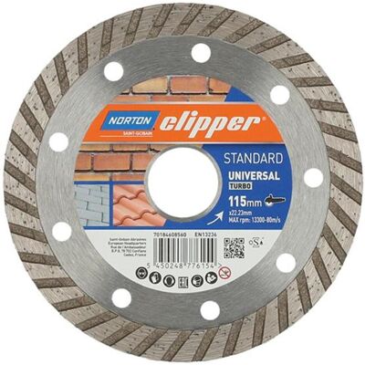 Norton Clipper Diamantscheibe Standard Universal Turbo Ø115mm - Produkt Norton Clipper Diamantscheibe Standard Universal Turbo Ø115mm - Produkt