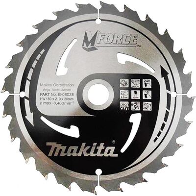 Makita, Sägeblatt, PIŁA TARCZOWA 180x20mm 24-ZĘBY MFORCE Makita, Sägeblatt, PIŁA TARCZOWA 180x20mm 24-ZĘBY MFORCE