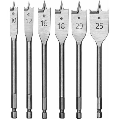 Workpro, Bohrereinsatz, Satz Bohrer 10, 12, 16, 18, 20, 25 mm Kohlenstoffstahl Schaufel Holz 6 Stücke (10 mm, 12 mm, 12.0 mm, 16 mm, 16.0 mm, 18 mm, 20 mm, 25 mm, 25.00 mm, 6.00-10.00 mm, 8.00 mm) Workpro, Bohrereinsatz, Satz Bohrer 10, 12, 16, 18, 20, 25 mm Kohlenstoffstahl Schaufel Holz 6 Stücke (10 mm, 12 mm, 12.0 mm, 16 mm, 16.0 mm, 18 mm, 20 mm, 25 mm, 25.00 mm, 6.00-10.00 mm, 8.00 mm)