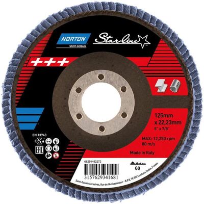 Symantec Norton Clipper, Schleifmittel, Flap diskas FLD FDTF 125x22 R82B NOR P60 STARL EU (60) Symantec Norton Clipper, Schleifmittel, Flap diskas FLD FDTF 125x22 R82B NOR P60 STARL EU (60)