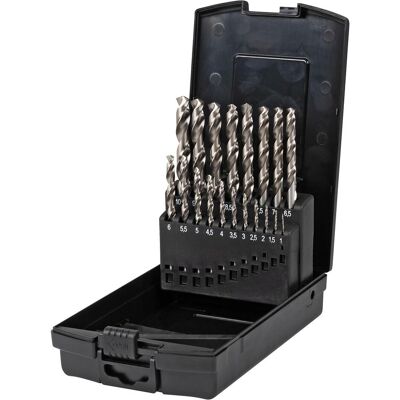 Stier, Bohrereinsatz, Spiralbohrer-Set Premium, in Kassette, DIN 338, HSS-Co5, 1-10 mm, 19-teilig (1,0 1,5 2,0 2,5 3,0 3,5 4,0 4,5 5,0 5,5 6,0 6,5 7,0 7,5 8,0 8,5 9,0 9,5 10,0 mm) Stier, Bohrereinsatz, Spiralbohrer-Set Premium, in Kassette, DIN 338, HSS-Co5, 1-10 mm, 19-teilig (1,0 1,5 2,0 2,5 3,0 3,5 4,0 4,5 5,0 5,5 6,0 6,5 7,0 7,5 8,0 8,5 9,0 9,5 10,0 mm)