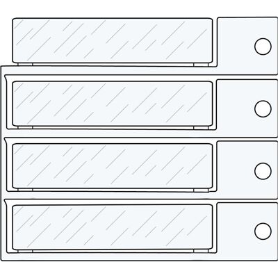 Brady, Zubehör Maschine, Fenster, 15 x 67 Brady, Zubehör Maschine, Fenster, 15 x 67