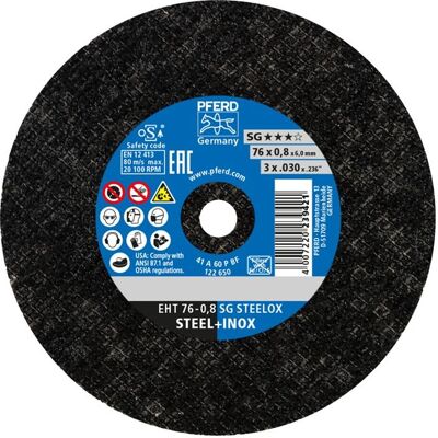Pferd, Sägeblatt, Rüggeberg Trennscheibe A46PSG 76x0,8x 6mm ger. Pferd, Sägeblatt, Rüggeberg Trennscheibe A46PSG 76x0,8x 6mm ger.