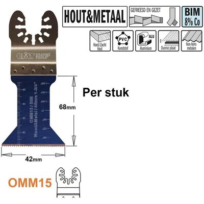 CMT, Sägeblatt, OMM15-x1 Multitool Sägeblatt für Holz und Metall 15 mm 1 Stück CMT, Sägeblatt, OMM15-x1 Multitool Sägeblatt für Holz und Metall 15 mm 1 Stück