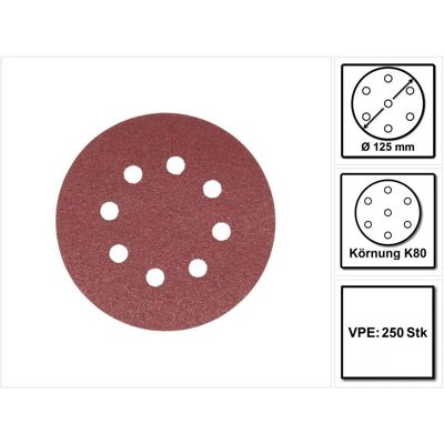 Makita, Schleifmittel, 5x Schleifpapier Klett 125mm K80 250 Stk. ( 5x P-43642 ) für DBO BO DCW DWE GEX PEX SXE BOS (80) Makita, Schleifmittel, 5x Schleifpapier Klett 125mm K80 250 Stk. ( 5x P-43642 ) für DBO BO DCW DWE GEX PEX SXE BOS (80)