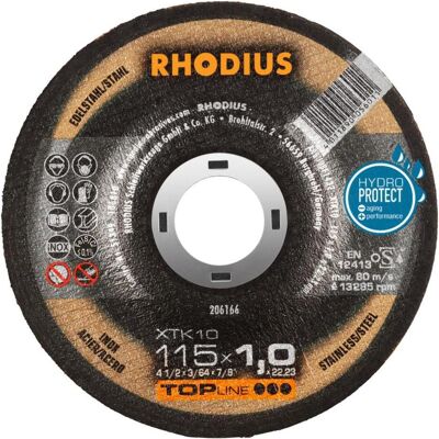Rhodius - Scheibe Xtk10 115mm Edelstahl - Trennscheibe Rhodius - Scheibe Xtk10 115mm Edelstahl - Trennscheibe