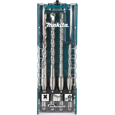 Makita, Bohrereinsatz, E-13596 SDS-PLUS Steinbohrer-Set 4 Teile (10 mm, 5 mm, 6 mm, 8 mm) Makita, Bohrereinsatz, E-13596 SDS-PLUS Steinbohrer-Set 4 Teile (10 mm, 5 mm, 6 mm, 8 mm)