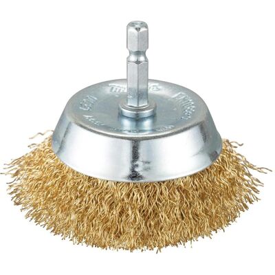 Makita, Schleifmittel, Topfbürste 63mm Messing 1/4" Makita, Schleifmittel, Topfbürste 63mm Messing 1/4"