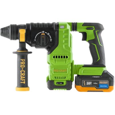 Procraft, Bohrmaschine + Akkuschrauber, PHA30-1B Akku Bohrhammer 20 V 2,8 J SDS plus Brushless + 1x Akku 4,0 Ah + Ladegerät (Bohrhammer) Procraft, Bohrmaschine + Akkuschrauber, PHA30-1B Akku Bohrhammer 20 V 2,8 J SDS plus Brushless + 1x Akku 4,0 Ah + Ladegerät (Bohrhammer)