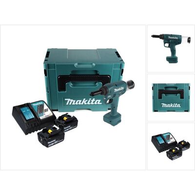 Makita, Tacker + Nagelpistole, DRV 250 RGJ Akku Blindnietsetzgerät 18 V 20 kN Brushless + 2x Akku 6,0 Ah + Ladegerät + Makpa (Nagelpistole) Makita, Tacker + Nagelpistole, DRV 250 RGJ Akku Blindnietsetzgerät 18 V 20 kN Brushless + 2x Akku 6,0 Ah + Ladegerät + Makpa (Nagelpistole)