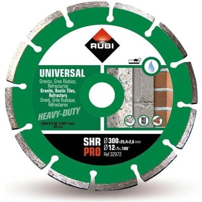 Rubi, Sägeblatt, 32974 SHR-250 Pro 250 mm x 25.4 mm Diamanttrennscheibe Universal Rubi, Sägeblatt, 32974 SHR-250 Pro 250 mm x 25.4 mm Diamanttrennscheibe Universal