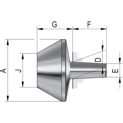 Röhm, Drehmaschine, Auswechselbare Einsätze für mitlaufende Zentrierspitzen. Grösse 102. für Hohlkörper Röhm, Drehmaschine, Auswechselbare Einsätze für mitlaufende Zentrierspitzen. Grösse 102. für Hohlkörper