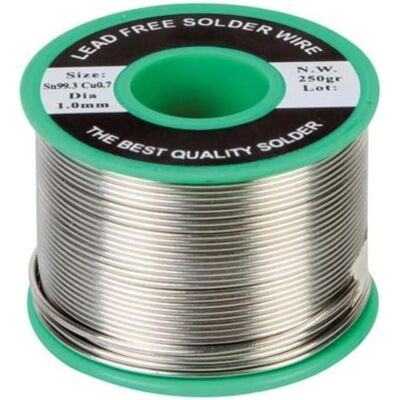 Velleman Lead-Free Solder Sn 99.3% - Cu 0.7% 1mm 250G (Lötzinn), Lötgerät Zubehör, Grau Velleman Lead-Free Solder Sn 99.3% - Cu 0.7% 1mm 250G (Lötzinn), Lötgerät Zubehör, Grau