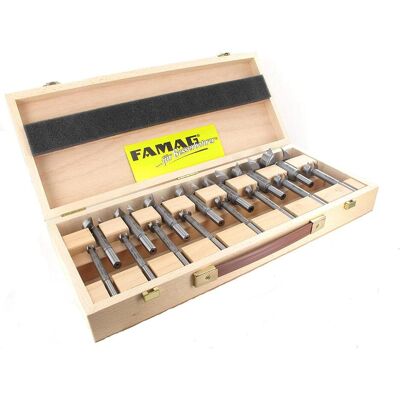 Famag, Bohrereinsatz, Forstnerbohrer (10 mm, 12 mm, 15 mm, 16 mm, 18 mm, 20 mm, 22 mm, 25 mm, 26 mm, 28 mm, 30 mm, 35 mm, 40 mm, 45 mm, 50 mm) Famag, Bohrereinsatz, Forstnerbohrer (10 mm, 12 mm, 15 mm, 16 mm, 18 mm, 20 mm, 22 mm, 25 mm, 26 mm, 28 mm, 30 mm, 35 mm, 40 mm, 45 mm, 50 mm)