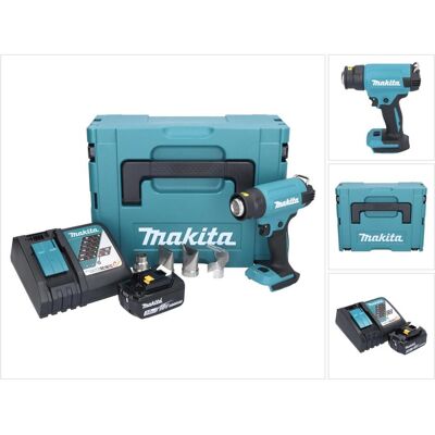 Makita, Heissluftföhn, DHG 181 RF1J Akku Heißluftgebläse 18 V 150 - 550°C + 1x Akku 3,0 Ah + Ladegerät + Makpac Makita, Heissluftföhn, DHG 181 RF1J Akku Heißluftgebläse 18 V 150 - 550°C + 1x Akku 3,0 Ah + Ladegerät + Makpac