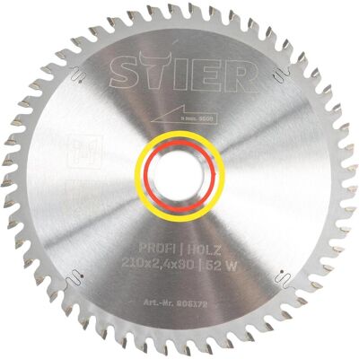 Stier, Sägeblatt, Profi Kreissägeblatt Holz 210x2,4x30 52W 5° Spanwinkel Stier, Sägeblatt, Profi Kreissägeblatt Holz 210x2,4x30 52W 5° Spanwinkel