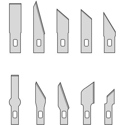 Donau, Cutter, 10 Klingen Für Designermesser (Ersatzklinge) Donau, Cutter, 10 Klingen Für Designermesser (Ersatzklinge)