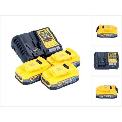 DeWalt, Werkzeugakku + Ladegerät, DCB 1104 E3 Akku Starter Set 12 V / 18 V 3x Powerstack Akku 1,7 Ah + DCB 1104 Ladegerät (18 V) DeWalt, Werkzeugakku + Ladegerät, DCB 1104 E3 Akku Starter Set 12 V / 18 V 3x Powerstack Akku 1,7 Ah + DCB 1104 Ladegerät (18 V)