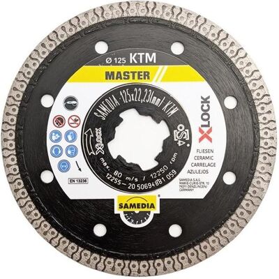 SAMEDIA - KTM 125x22.2 - 1.4mm - X-Lock - Diamond wheel SAMEDIA - KTM 125x22.2 - 1.4mm - X-Lock - Diamond wheel