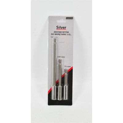 Silver, Bits, Magnetspitzengriff 75/100/150 mm/3pcs Silver, Bits, Magnetspitzengriff 75/100/150 mm/3pcs