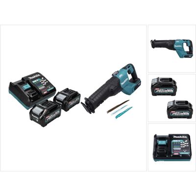 Makita, Säbelsäge, JR 001 GM2 Akku Reciprosäge 40 V max. Brushless Säbelsäge XGT + 2x Akku 4,0 Ah + Ladegerät - Makita, Säbelsäge, JR 001 GM2 Akku Reciprosäge 40 V max. Brushless Säbelsäge XGT + 2x Akku 4,0 Ah + Ladegerät -