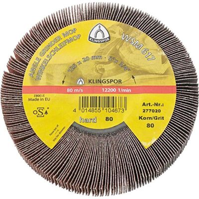 Klingspor, Schleifmittel, Schleifmoprad WSM 617 40 braun Ø125xB20mm M14 (40) Klingspor, Schleifmittel, Schleifmoprad WSM 617 40 braun Ø125xB20mm M14 (40)