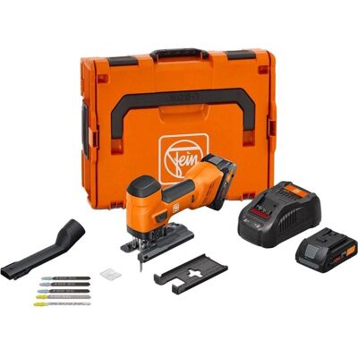 Fein, Stichsäge, Akku-Stichsäge für Metall und Holz 26 mm Hub F-IRON Jig 26 AS Set 2 x 4 Ah Fein, Stichsäge, Akku-Stichsäge für Metall und Holz 26 mm Hub F-IRON Jig 26 AS Set 2 x 4 Ah