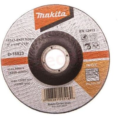 Makita, Sägeblatt, Korundscheibe zum Schneiden von Metall 125/22,23/1,6 mm Makita, Sägeblatt, Korundscheibe zum Schneiden von Metall 125/22,23/1,6 mm