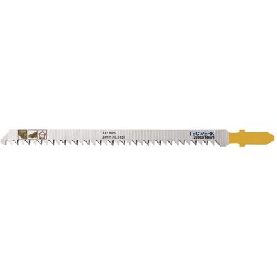 Tecwerk, Sägeblatt, Stichsägeblatt Gesamtlänge 132 mm Zahnteilung 3 mm Stärke 1,45 mm HCS Tecwerk, Sägeblatt, Stichsägeblatt Gesamtlänge 132 mm Zahnteilung 3 mm Stärke 1,45 mm HCS