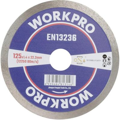 Workpro, Sägeblatt, GSOSCR-2 Diamanttrennscheibe 125 mm 1 St. Keramik, Porzellan, Marmor, M Workpro, Sägeblatt, GSOSCR-2 Diamanttrennscheibe 125 mm 1 St. Keramik, Porzellan, Marmor, M
