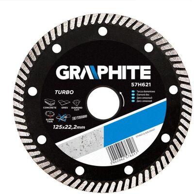 Graphite 125mm Turbo Ultra Dünne Diamantscheibe - Schwerlast Graphite 125mm Turbo Ultra Dünne Diamantscheibe - Schwerlast