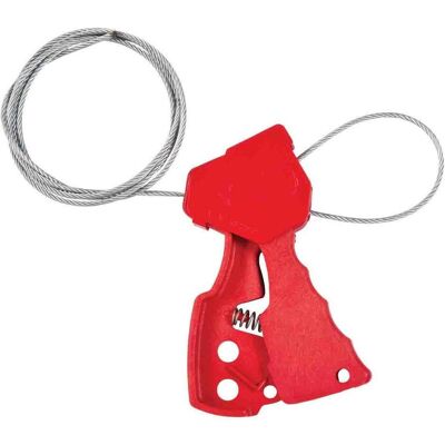 Brady, Zubehör Maschine, Original-Kabelverriegelungssystem, Rot, mit 1,8m Stahl-Kabel (065318) Brady, Zubehör Maschine, Original-Kabelverriegelungssystem, Rot, mit 1,8m Stahl-Kabel (065318)