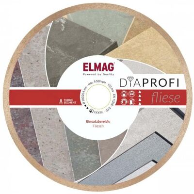 Elmag, Sägeblatt, - DiaProfi-Diamantscheibe FLIESE 350mm Bohrung: 30,0mm f. Trocken- u. Nassschnitt Elmag, Sägeblatt, - DiaProfi-Diamantscheibe FLIESE 350mm Bohrung: 30,0mm f. Trocken- u. Nassschnitt
