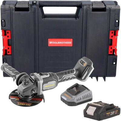 Procraft, Winkelschleifer, Industrial AG125Bbb Akku Winkelschleifer 20 V 125 mm Brushless + 1x Akku 2,0 Ah + (125 mm) Procraft, Winkelschleifer, Industrial AG125Bbb Akku Winkelschleifer 20 V 125 mm Brushless + 1x Akku 2,0 Ah + (125 mm)