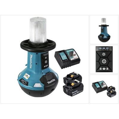 Makita, Arbeitsleuchte, DML 810 RM Akku LED Flächenlicht 18 / 36 V ( 2 x 18 V ) 5500 lm IP54 + 2x Akku 4,0 Ah + (5500 lm) Makita, Arbeitsleuchte, DML 810 RM Akku LED Flächenlicht 18 / 36 V ( 2 x 18 V ) 5500 lm IP54 + 2x Akku 4,0 Ah + (5500 lm)