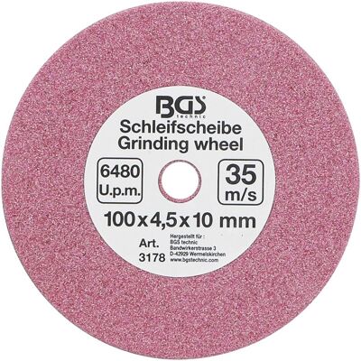 BGS, Schleifmittel, Schleifscheibe für Art. 3180 Ø 100 x 4,5 x 10 mm BGS, Schleifmittel, Schleifscheibe für Art. 3180 Ø 100 x 4,5 x 10 mm