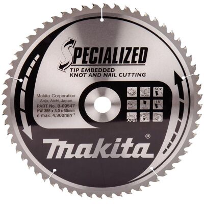 Makita, Sägeblatt, PIŁA TARCZOWA 355x30x60z SPECJALIZED DREWNO (Z GWOŹDZIAMI I SĘKAMI) >>>B-33227 Makita, Sägeblatt, PIŁA TARCZOWA 355x30x60z SPECJALIZED DREWNO (Z GWOŹDZIAMI I SĘKAMI) >>>B-33227