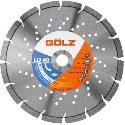 Golz, Sägeblatt, Diamantscheibe für Beton LU40 150x22,2mm Golz, Sägeblatt, Diamantscheibe für Beton LU40 150x22,2mm