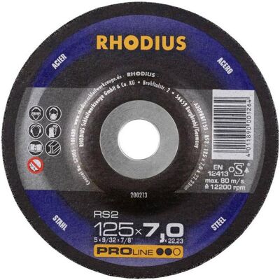 Rhodius, Schleifmittel, RS2 Schruppscheibe 125 x 7.0 x 22.23 mm Rhodius, Schleifmittel, RS2 Schruppscheibe 125 x 7.0 x 22.23 mm