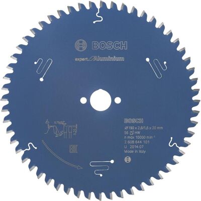 Bosch Professional Zubehör, Sägeblatt, Kreissägeblatt Expert for Aluminium, 190 x 20 x 2,6 mm, 56 Bosch Professional Zubehör, Sägeblatt, Kreissägeblatt Expert for Aluminium, 190 x 20 x 2,6 mm, 56